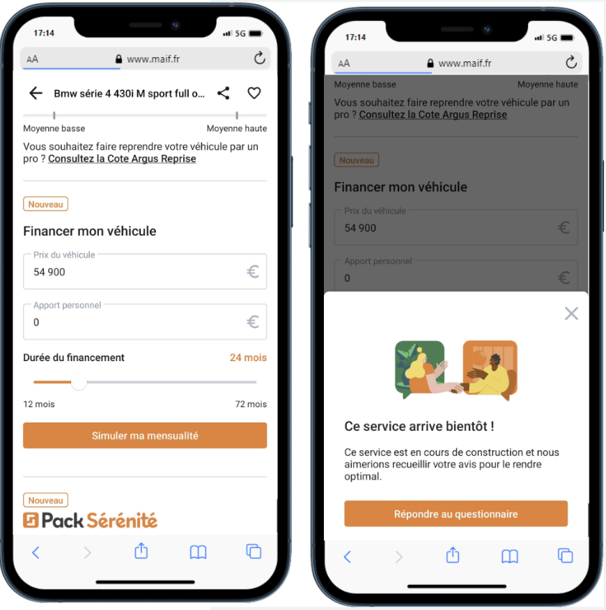 Smoke Test e‑commerce : pourquoi et comment tester la vidéo avant d’investir ? 1 Exemple smoke test ab leboncoin avec questionnaire cro fwoptimisation
